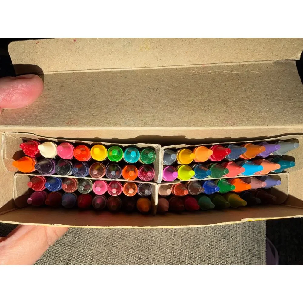 Vintage Crayola Crayons 64 Count Box w/ Built-In Sharpener 1997 Binney & Smith